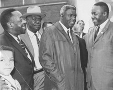 American former baseball player Jackie Robinson of Brooklyn Dodger- Old Photo 2 picture