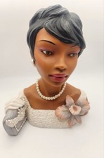 Cameo Girls Celeste 1965 African American - Lady Head Vase Moonlight & Pearls picture