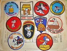 SNOOPY is JOE COOL - Lot x 10 Patch - Curse You Red Baron, Fearless, Vietnam War picture