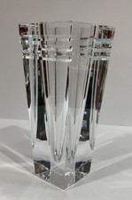 ORREFORS Crystal Horizon Arizona Vase 10” Jan Johansson Sweden Signed GORGEOUS picture