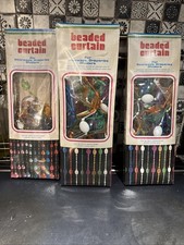 3 Vtg Beaded Curtain for Doorway Draperies Dividers Polystyrene Pop Art Unopened picture