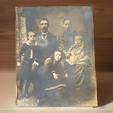 Antique c1900 Cooke Family Portrait 16x20 Identified Missouri Genealogy Photo picture