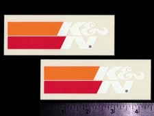K & N Filters - Set of 2 Original Vintage 1980’s Racing Decals/Stickers MX - Wht picture