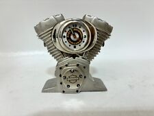 Harley Davidson Resin Cast V-Twin Engine Desk Clock 2.5” picture