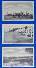 Three (3) Vintage Real Photo Post Cards From Cam (Fort) Dix N.J. General Parade picture