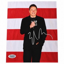 Elon Musk Signed Autographed 8x10 Photo Tesla Space-X Flying Car Starlink w/COA picture