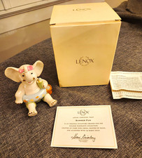 Lenox China Jewels Summer Fun Elephant Figurine New w/ Box and COA. picture