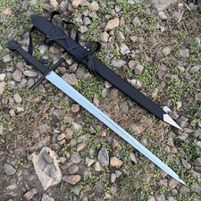 Handmade Black Handle sword-32'' Overall With Wooden Scabbard picture