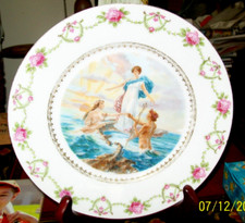 Beautiful Antique Victoria Austria Poseidon and Amphitrite Decorative Plate 7 in picture