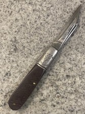 Vintage Boker Tree Brand 493 Barlow Pocket Knife 2-Blade Sawcut Delrin picture