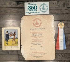 1938 1988 Hampton Beach New Hampshire Tercentenary 350 Parade Grand Ball Ribbon picture