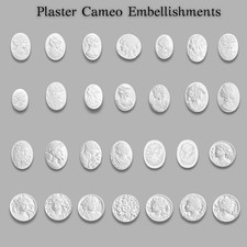 40pc Plaster Cameo Embellishments Grand Tour Intaglios Craft Blanks Set picture