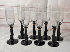 Christian Dior Casablanca 8 Champagne Flutes/wine/water/beverage Glasses Cat picture