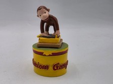 Vintage 1997 Vandor Curious George Trinket Box Monkey Resin picture