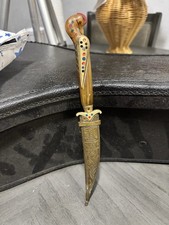 OLD NICE LEBANESE KNIFE FROM CIRCA 1900, BIRD HEAD HANDLE, ARAB picture