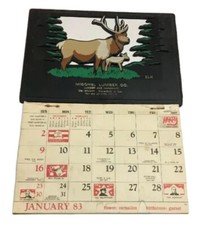 Vtg Mischel Lumber Company Advertising Richardton North Dakota Elk Hunting Hunt picture