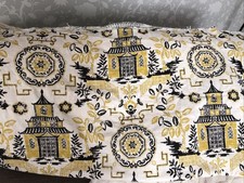 Vintage Asian Print 3 yards Richloom? Platinum Collection UNUSED fabric picture