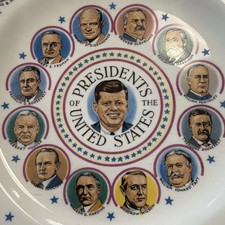 Vintage 1962 John F Kennedy JFK Presidents of the United States Collector Plate picture