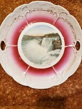 Antique Victorian Niagara Falls Souvenir Plate American Falls Goat Island picture