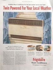 1955 Frigidaire Thrifty Twin Room Air Conditioner PRINT AD 2-in-1 VTG 1950s picture
