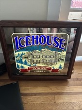 Vintage Icehouse Plank Road Brewery Lighted Mirror Sign 24x20 Rare picture
