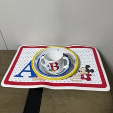 Vintage Disney Babies ABC Feeding Set Mickey Minnie Donald Selandia 4 Pc picture