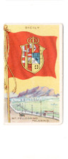 1910T59 Flags of All Nations, SICILY, RARE SWEET CAPORAL RED back, #121 picture