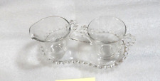 Vintage  Candlewick Creamer  Sugar Bowl Tray Set Imperial  Glass C picture