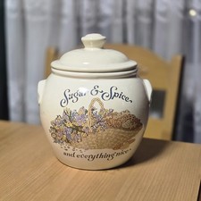 Vintage Treasure Craft Sugar And Spice And Everything Nice Cookie Jar picture