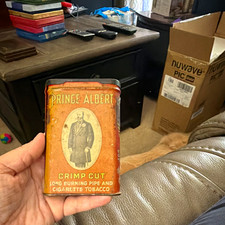 Prince Albert Vintage Crimp Cut Long Burning Pipe & Cigarette Tobacco Tin picture