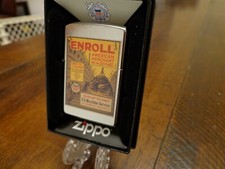ENROLL AMERICAN MERCHANT MARINE USCG WWII POSTER ZIPPO LIGHTER picture