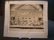 Antique 1928 Canton Mississippi Black Americana Church Congregation 8x10 Orig picture