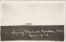 (2) RPPC Nebraska NE Gordon 1913 Airplane Flying Machine Art Smith ? Air Show picture