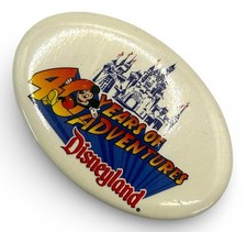 Vintage 90s Disney Disneyland 40th Anniversary 40 Years of Magic Button Pin picture