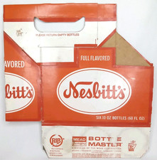 Vintage 1960s Advertising Soda Carrier Nesbitt's Made In USA picture