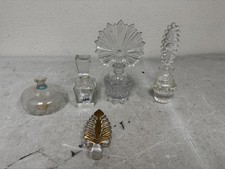 Lot Of 4 Vintage Pressed Glass Perfume Bottles L.E. Smith 1943 - 1961, Czech picture