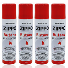ZIPPO BUTANE FUEL 75 ml Lighter Fluid MADE IN USA PACK OF 4 packaging may vary picture