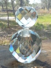 Vintage Beautiful W. Rice & Co Hand Cut Faceted Perfume Bottle Made In Japan picture