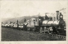 B&S SINNEMAHONING VALLEY Train RAILROAD CROSS FORK PA RPPC Photo Postcard COPY picture
