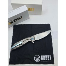 KUBEY Nova KB235 Folding Pocket Knife 14C28N Titanium Gray New Open Box picture