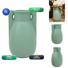 Ebros Gift Teco Art Pottery Vase Buttress 2 - Green picture