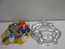 Wilton SUPER HEROES Batman Superman CAKE PAN 2105-8507 Face Plates 1977 picture