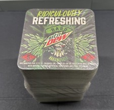 125 Sealed Hard Mtn Mountain Dew Ridiculously Refreshing Coasters picture