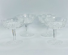 Set of 4 Waterford Crystal Lismore Champagne Coupe / Sherbet Glasses 4 1/8