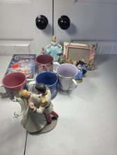 Disney Cinderella Collectibles Lot Figurines Mugs VHS Ornament Frame Boxed picture
