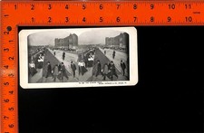 Stereoview Chicago Illinois Sears Roebuck & Co Closing Hour Elevated Train picture