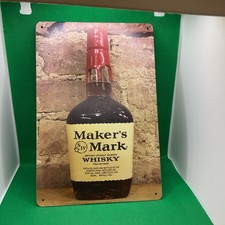 Maker's Mark Kentucky Straight Bourbon Whiskey-Metal Sign for Bar/Man Cave picture