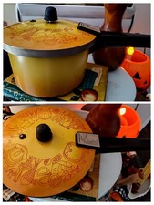 Vintage 1970s Presto Deluxe Pressure Cooker Harvest Yellow Gold Red Design A416A picture
