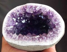 SUPERB AMETHYST IN CLUSTERS GEODE # 834 picture