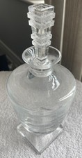 Vintage Lalique France Crystal Argos Whiskey Decanter Stopper Art Deco 10.75